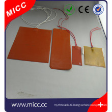 Lit de chauffage de caoutchouc de silicone de MICC 12v 300mm x 300mm Chauffe en caoutchouc de silicone